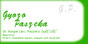 gyozo paszeka business card